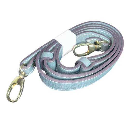 Davina Firenze Blue Pebbled Leather Shoulder Crossbody Bag Gold Buckle - Picture 10 of 10